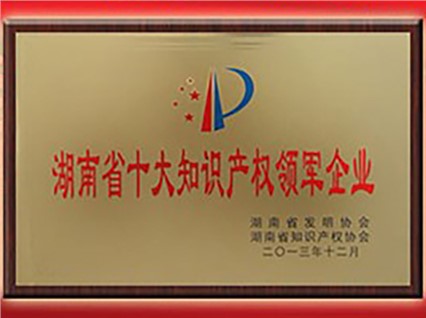 熱烈慶?！跋嫣逗阈馈北辉u為“首屆湖南省十大知識產(chǎn)權(quán)領(lǐng)軍企業(yè)”